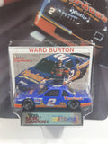 1993 Racing Champions Hardee's Racing #2 Ward Burton Hardee's Fresh Fried Chicken Mello Yello Chevy Lumina Dark Blue Die Cast Toy Race Car Vehicle with Collector Card and Display Stand - New in Package Sealed