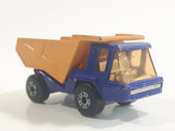 Vintage 1975 Lesney Matchbox Superfast No. 23 Atlas Dump Truck Blue and Orange  Die Cast Toy Car Vehicle