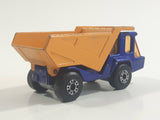 Vintage 1975 Lesney Matchbox Superfast No. 23 Atlas Dump Truck Blue and Orange  Die Cast Toy Car Vehicle
