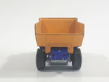 Vintage 1975 Lesney Matchbox Superfast No. 23 Atlas Dump Truck Blue and Orange  Die Cast Toy Car Vehicle