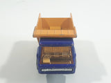 Vintage 1975 Lesney Matchbox Superfast No. 23 Atlas Dump Truck Blue and Orange  Die Cast Toy Car Vehicle