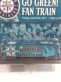 2011 Maisto MLB Seattle Mariners Baseball Team Go Green! Fan Train Friday, June 3rd, 2011 Rays vs Mariners Die Cast Toy Train Car with Track New in Package