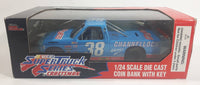 1995 Racing Champions Premier Edition NASCAR Super Truck Series by Craftsman #38 Sammy Swindell Channel Lock Blue 1/24 Scale Die Cast Coin Bank with Key New in Box