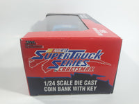 1995 Racing Champions Premier Edition NASCAR Super Truck Series by Craftsman #38 Sammy Swindell Channel Lock Blue 1/24 Scale Die Cast Coin Bank with Key New in Box
