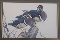 Ducks Unlimited Artist Art Lamay "Woody Buddies" 11" x 13" Framed Wildlife Art Print