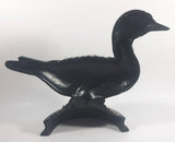 Vintage Hand Painted Mallard Duck Cast Iron Metal Door Stop