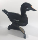 Vintage Hand Painted Mallard Duck Cast Iron Metal Door Stop