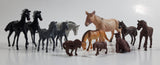 Vintage Plastic Farm Livestock Horses Toys Made in Hong Kong and China Lot of 12