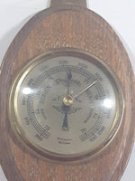 Vintage Wood and Brass Hygrometer Barometer Thermometer Weather Station Made in West Germany