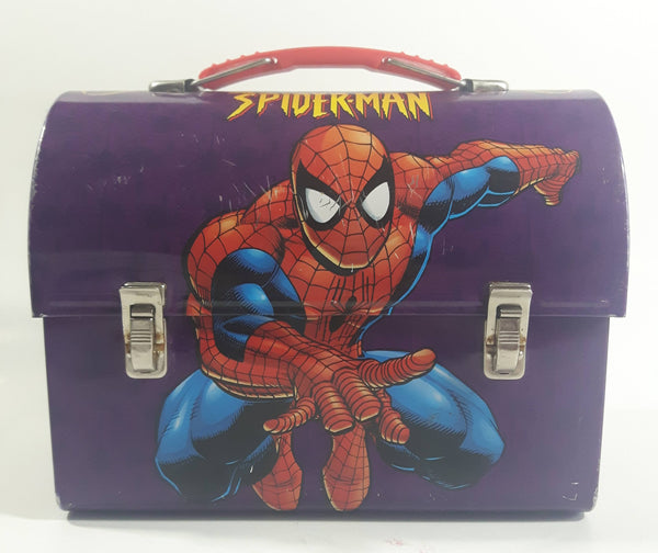 Marvel Comics Spider-Man Purple Tin Metal Lunch Box