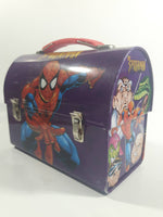 Marvel Comics Spider-Man Purple Tin Metal Lunch Box