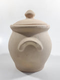 Terracotta Cream Colored Incense Burner Holder Pot Jar with Lid Made in Taiwan