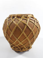 Hudson's Bay Company Terracotta Pot Jar Covered In Wicker