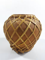 Hudson's Bay Company Terracotta Pot Jar Covered In Wicker