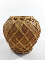 Hudson's Bay Company Terracotta Pot Jar Covered In Wicker