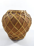 Hudson's Bay Company Terracotta Pot Jar Covered In Wicker