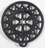 Vintage Ornate Circular Cast Iron Hot Plate Holder