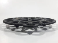 Vintage Ornate Circular Cast Iron Hot Plate Holder