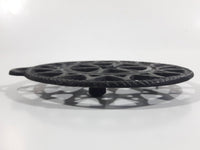 Vintage Ornate Circular Cast Iron Hot Plate Holder