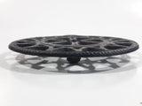 Vintage Ornate Circular Cast Iron Hot Plate Holder