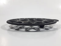 Vintage Ornate Circular Cast Iron Hot Plate Holder