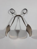 Vintage Handarbeit German Scissor Style Metal Tongs 6 3/4" Long