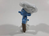 2011 Peyo "Baker Smurf with Rolling Pin PVC Toy Figure McDonald's Happy Meal