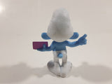 2013 Peyo "Brainy" Smurf Lecturing While Holding a Book PVC Toy Figure McDonald's Happy Meal