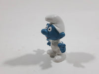 Vintage Peyo Smurf Character Astronaut PVC Toy Figure Missing The Helmet