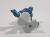 Vintage Peyo Smurf Character Astronaut PVC Toy Figure Missing The Helmet