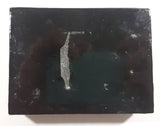 Black Lacquer Raised Parrot Leaves and Berries Small Wood Trinket Box