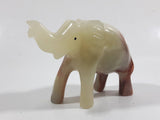 Marble Alabaster Hand Carved Elephant Sculpture