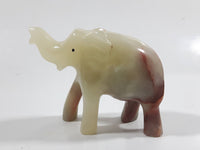 Marble Alabaster Hand Carved Elephant Sculpture