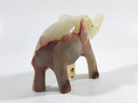 Marble Alabaster Hand Carved Elephant Sculpture