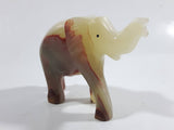 Marble Alabaster Hand Carved Elephant Sculpture