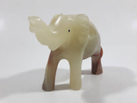 Marble Alabaster Hand Carved Elephant Sculpture