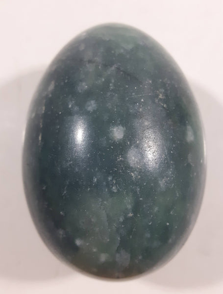 Dark Emerald Jade Like Polished Stone Egg