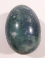 Dark Emerald Jade Like Polished Stone Egg