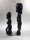 Vintage 1960s Genuine Besmo Hand Carved Ebony Wood Tribal Maasai Warriors Made in Kenya