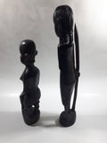 Vintage 1960s Genuine Besmo Hand Carved Ebony Wood Tribal Maasai Warriors Made in Kenya