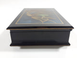 Vintage Otagiri Japan Gibson Greetings Golden Mallard Duck Black Lacquered Wood Keepsake Note Box