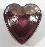 Handmade In Canada Robert Held Iridescent Pink Purple Rainbow Heart Shaped Art Glass