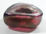 Handmade In Canada Robert Held Iridescent Pink Purple Rainbow Heart Shaped Art Glass