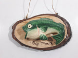 Big Mouth Bass Fish Small Wood Wall Plaque