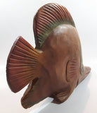 Angelfish Butterflyfish Style Large Wood Carved Hand Painted Tropical Fish Sculpture 14" Long