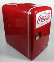 2012 Koolatron Drink Coca-Cola in Bottles "Ice Cold" 6 Beverage Can Mini Fridge - Missing Shelf and Cord - Tested and Working