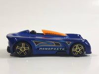 2015 Hot Wheels Monoposto Blue Die Cast Toy Car Vehicle