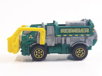 2014 Matchbox MBX Adventure City Garbage Gulper Green Recycling Truck Die Cast Toy Car Vehicle