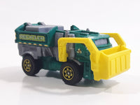 2014 Matchbox MBX Adventure City Garbage Gulper Green Recycling Truck Die Cast Toy Car Vehicle