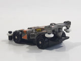 1997 Tomy GoGoGo Racers Silver and Orange Miniature Die Cast Toy Race Car Vehicle